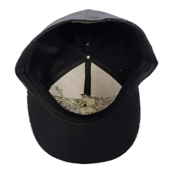 Y/W Sports Skeleton All Over Print Snapback Cap 7 1/4 Black & Gray - Picture 7 of 7